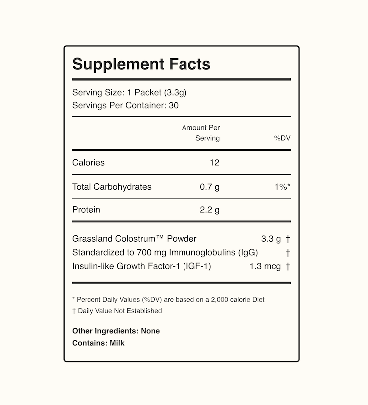 Kelsey Lane Premium Bovine Colostrum | 100% Grass-Fed First Milking Colostrum Powder
